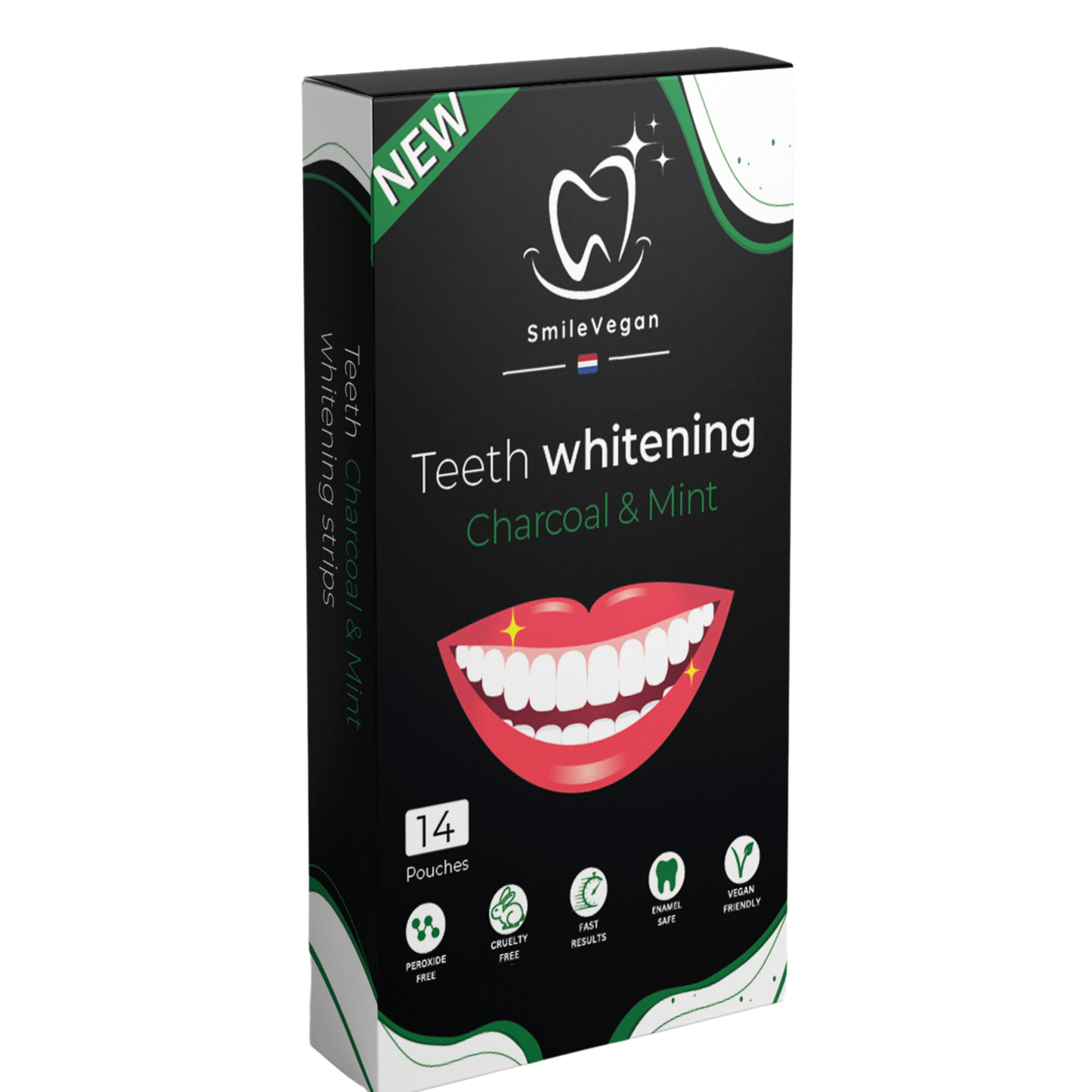 Whitening bleekstrips: classic mint smaak - SmileVegan