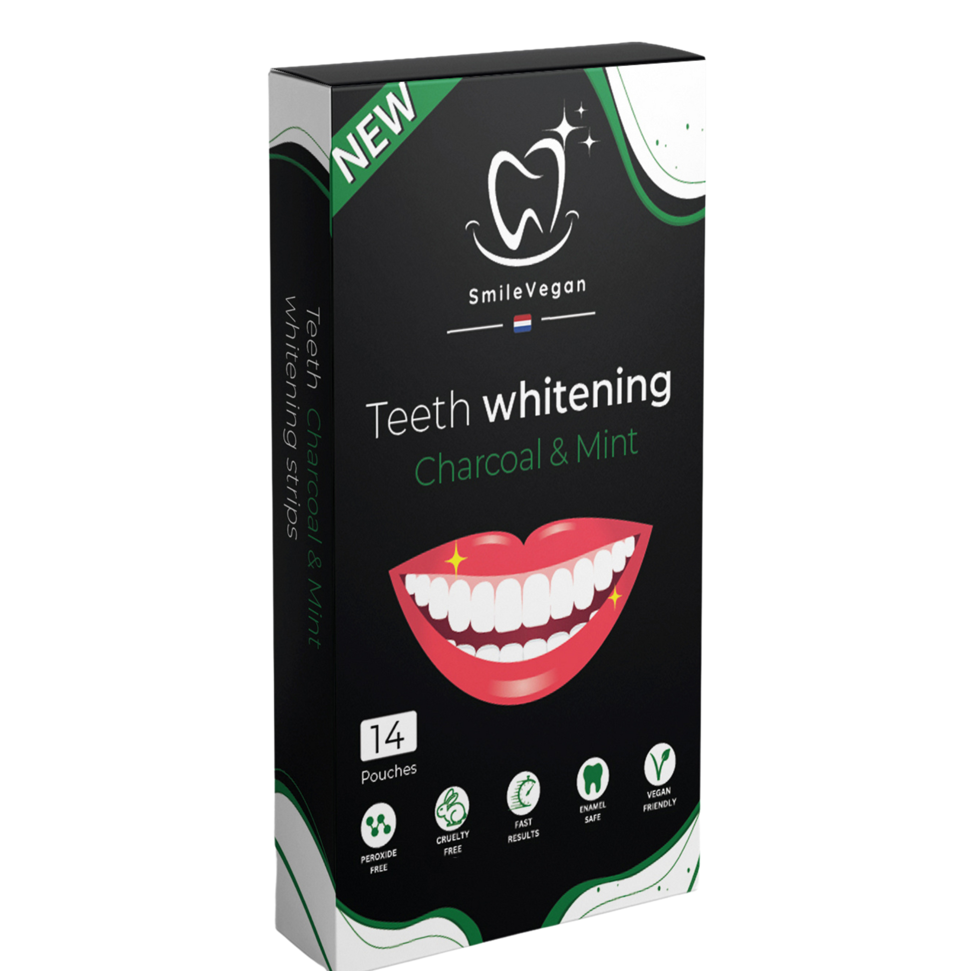 Whitening bleekstrips: classic mint smaak - SmileVegan